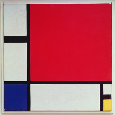 Compositie met rood, blauw en geel door Piet Mondrian